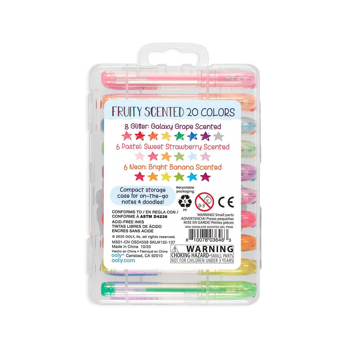 Ooly Mini Doodlers Fruity Scented Gel Pens - Set of 20