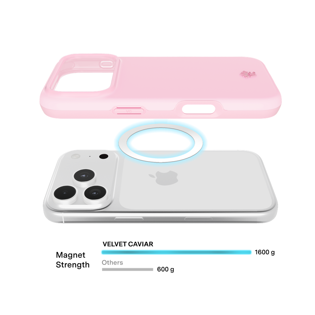 VELVET CAVIAR - IPhone 17 Pro Magsafe Case w/ Open Camera - Strawberry Milk