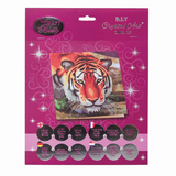 Crystal Art Diamond Painting Card Kit - Tiger- Create Your Own 7"x7" Card Kit - for Ages 8 and up