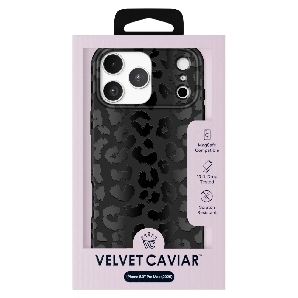 Velvet Caviar - MagSafe Case for Apple iPhone 17 Pro Max - Black Leopard