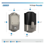 Schlage Encode Smart WiFi Deadbolt with Camelot Trim