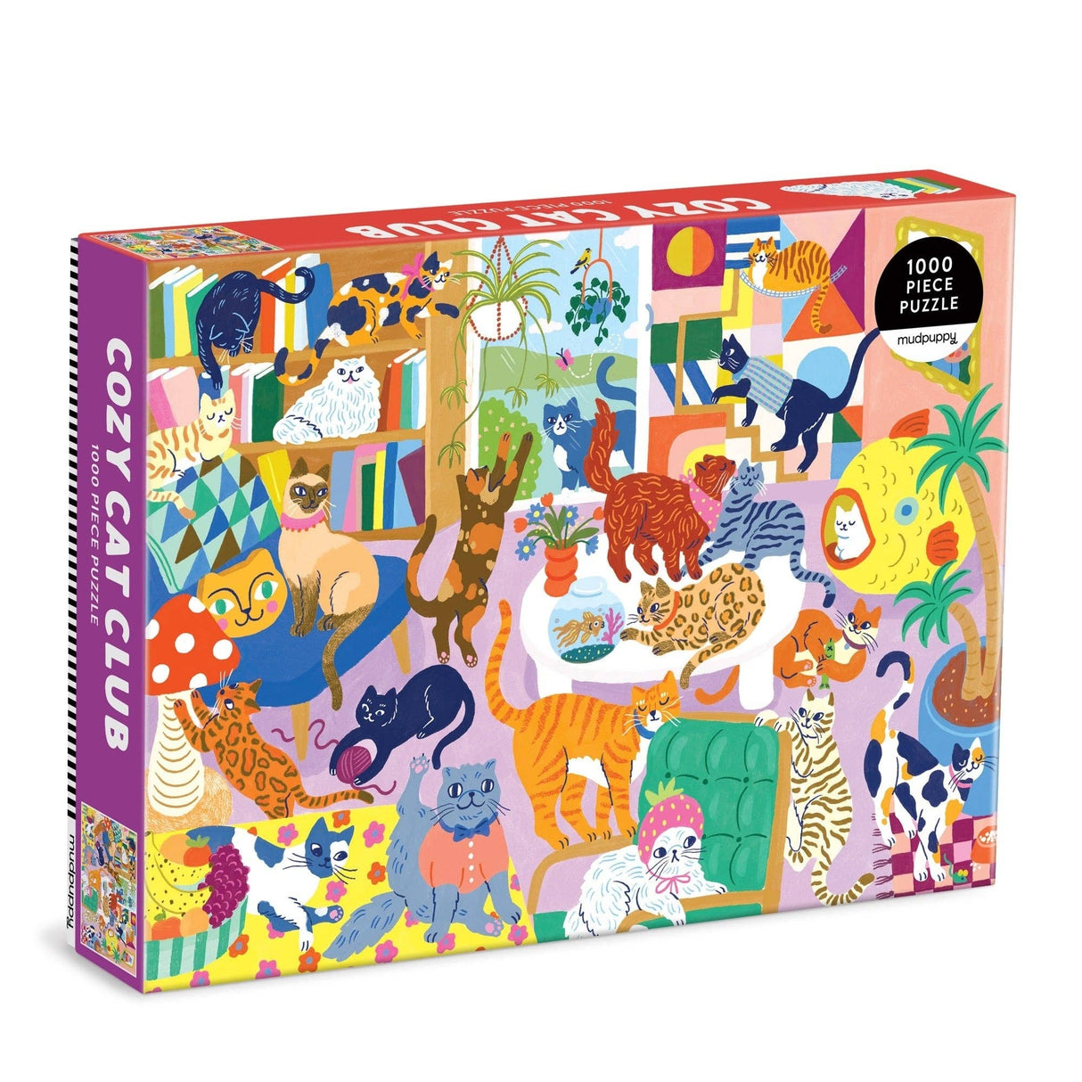 Mudpuppy - Cozy Cat Club 1000 Piece Family Puzzle