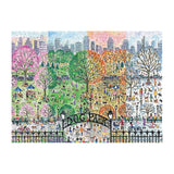 Galison - Michael Storrings Dog Park in Four Seasons 1000 Piece Puzzle