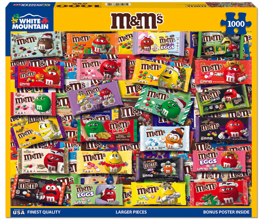 White Mountain M&M's - 1000 Piece Jigsaw Puzzle