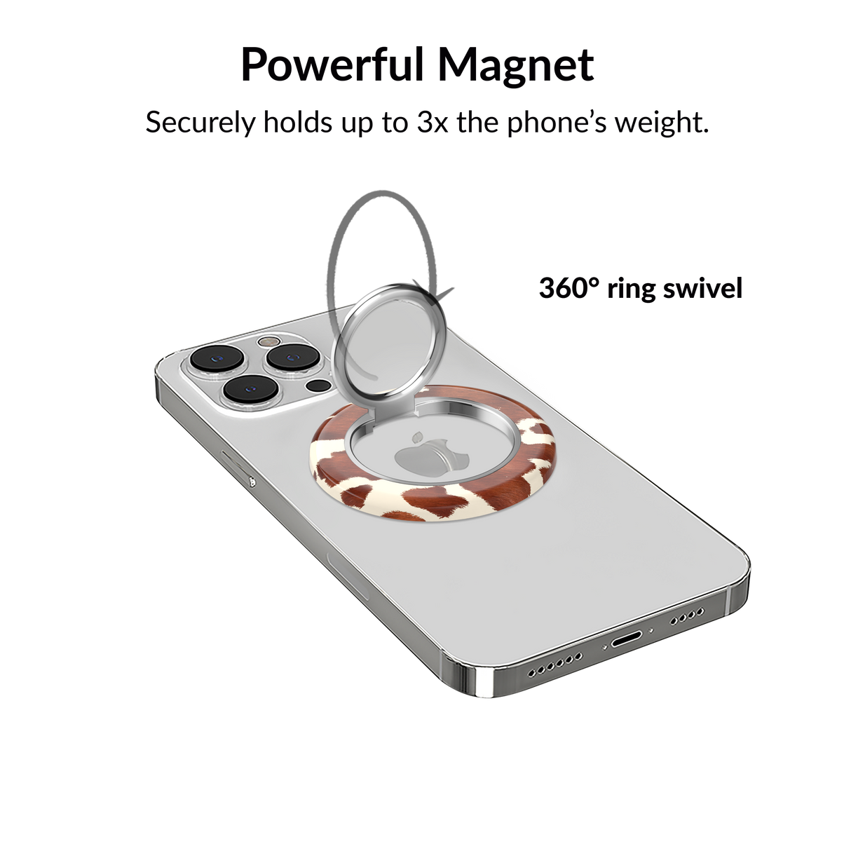 VELVET CAVIAR - Magnetic Phone Ring & Stand - Cocoa Cow
