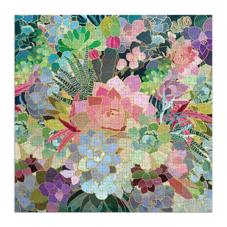 Chronicle Books - Succulent Mosaic 500 Piece Foil Puzzle - image 3