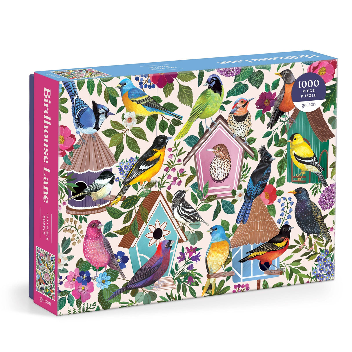 Galison - Birdhouse Lane 1000 Piece Puzzle