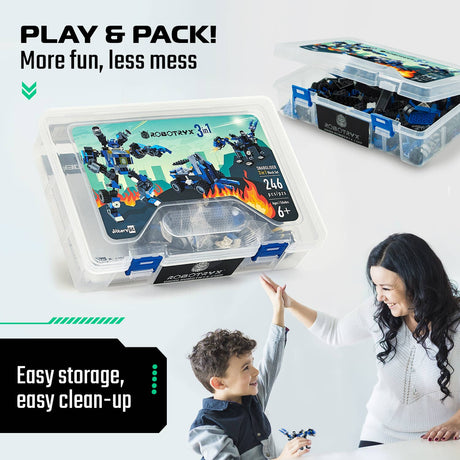 Robot 3-in-1 Building Toy set 246 pc snabglider