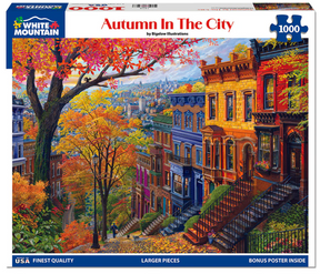 White Mountain Puzzles - Autumn In The City - 1000 Piece Jigsaw Puzzle