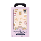 VELVET CAVIAR - Magnetic Phone Wallet- Coffee Please