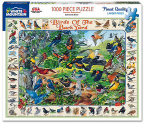 White Mountain Puzzles - Birds of the Back Yard - 1000 Piece Jigsaw Puzzle