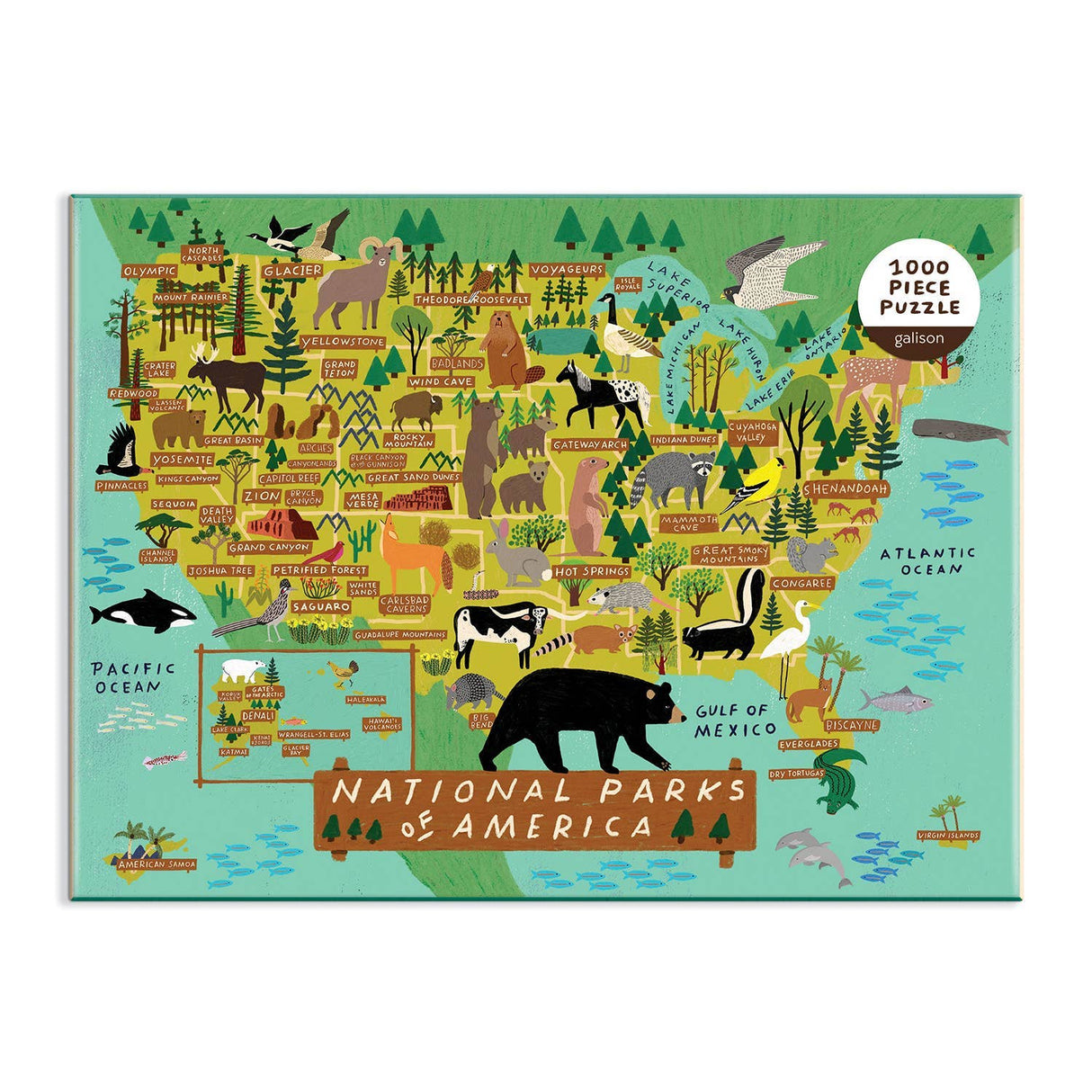 Galison - National Parks of America 1000 Piece Puzzle