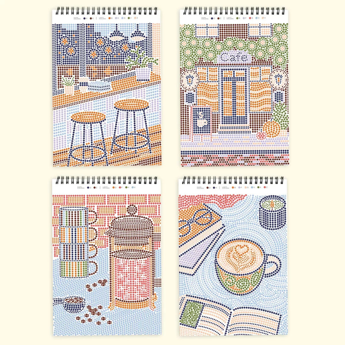 Lifelines FlowArt Dot-by-Letter, Corner Cafe - sample completed scenes