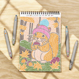 Lifelines FlowArt Dot-by-Letter, Cozy Companions - completed scene with markers