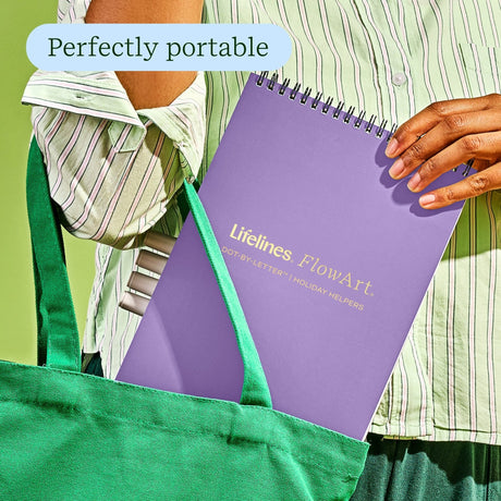 Lifelines FlowArt Dot-By-Letter, Holiday Helpers - perfectly portable: pad in a tote bag