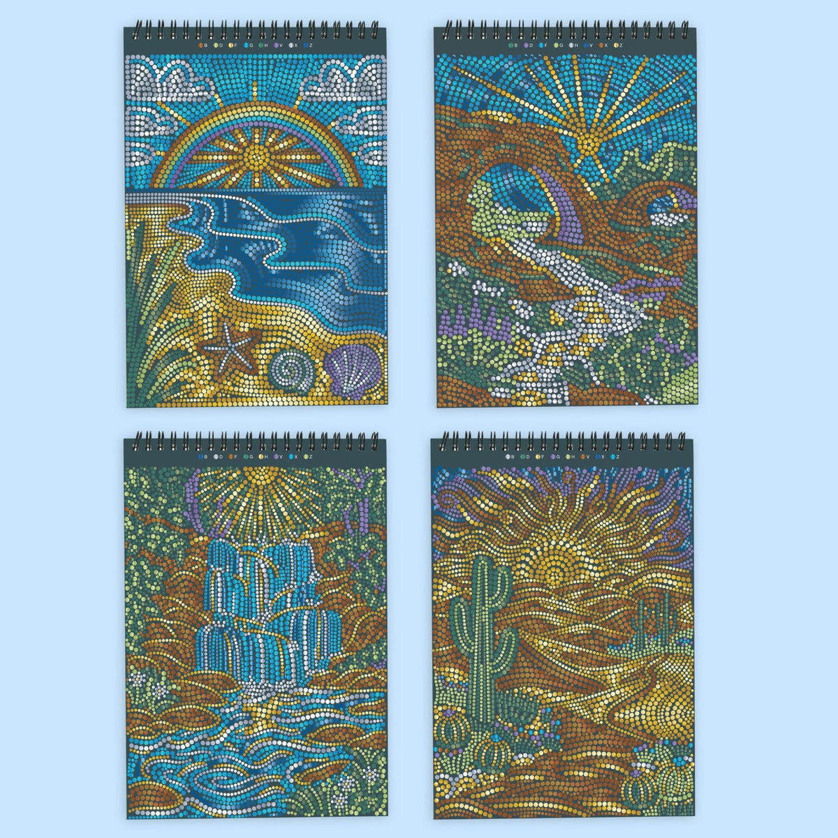 Lifelines FlowArt Dot-by-Letter Majestic Earth (Metallic Ink) art pad - inside scene 2