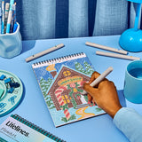 Lifelines FlowArt Dot-By-Letter, The North Pole - dotting a scene at a table