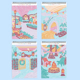Lifelines FlowArt Dot-by-Letter Winter Wonderland art pad - inside scene 2