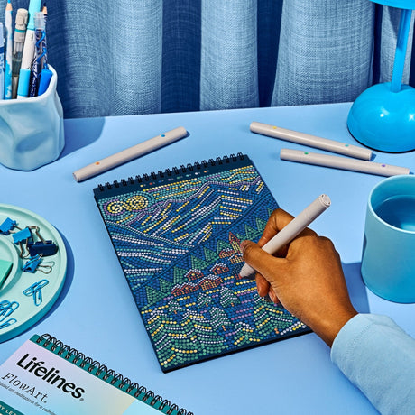 Lifelines FlowArt Dot-by-Letter Winter's Glow (Metallic Ink) art pad - inside scene 3