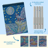 Lifelines FlowArt Dot-by-Letter Winter's Glow (Metallic Ink) art pad - inside scene 1