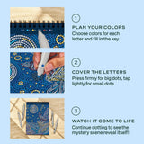 Lifelines FlowArt Dot-by-Letter Winter's Glow (Metallic Ink) art pad - inside scene 4