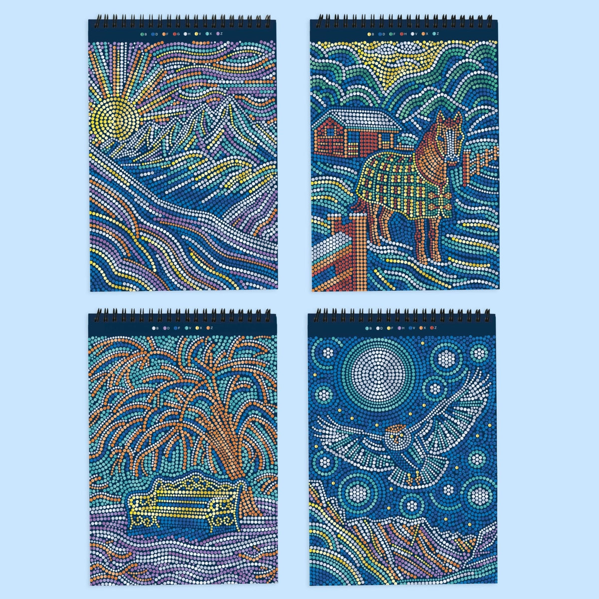 Lifelines FlowArt Dot-by-Letter Winter's Glow (Metallic Ink) art pad - inside scene 2
