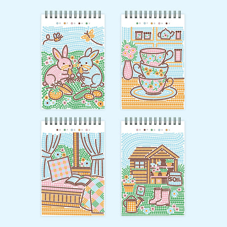 Lifelines FlowArt Mini Dot-by-Letter Cottage Garden - sample completed scenes