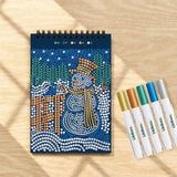 Lifelines FlowArt Mini Dot-by-Letter Frosted Village Metallic Ink - completed scene with dot markers