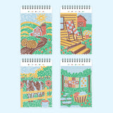Lifelines FlowArt Mini Dot-by-Letter Small Town Serenity - sample completed scenes