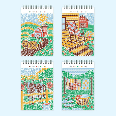 Lifelines FlowArt Mini Dot-by-Letter Small Town Serenity - sample completed scenes