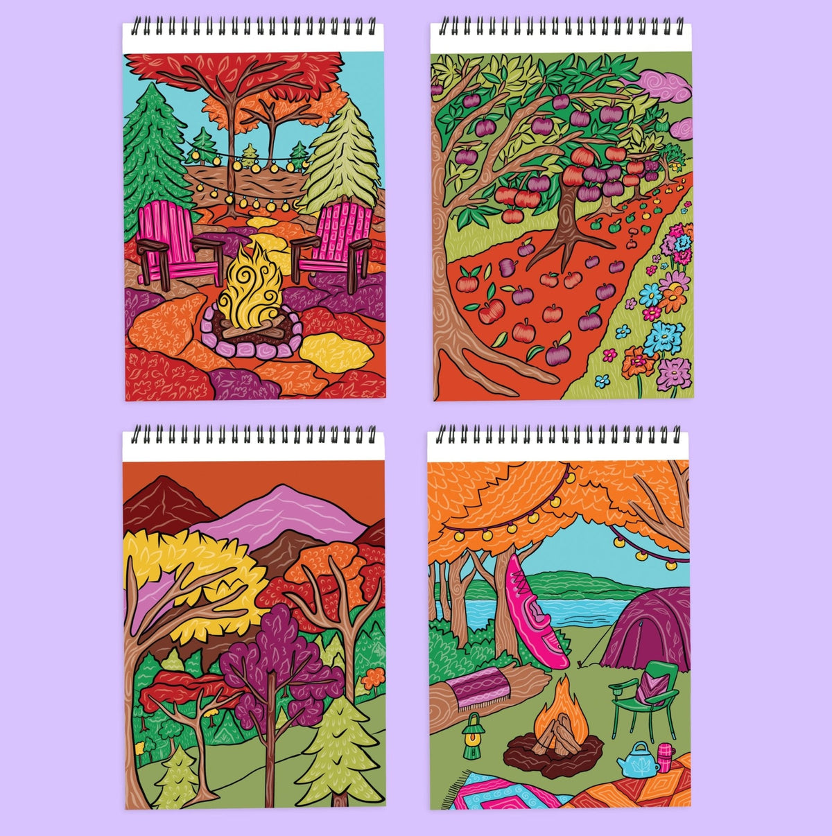 Lifelines FlowArt Scented Color-to-Reveal Fall is in the Air art pad - inside scene 2