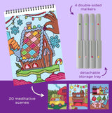 Lifelines FlowArt Scented Color-to-Reveal Home for the Holidays art pad - inside scene 1