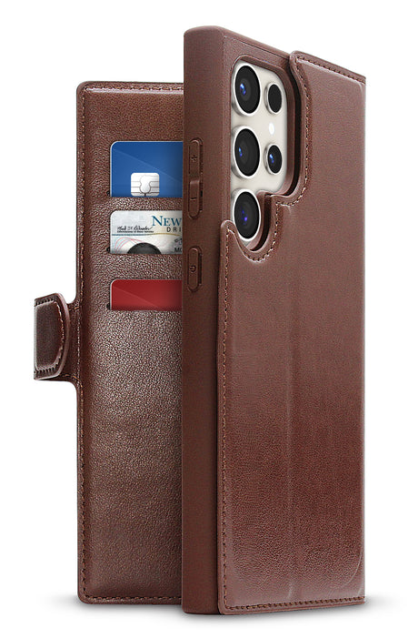 xBase Samsung S25 Ultra Exec Folio Wallet Case - Rustic Brown - image 1