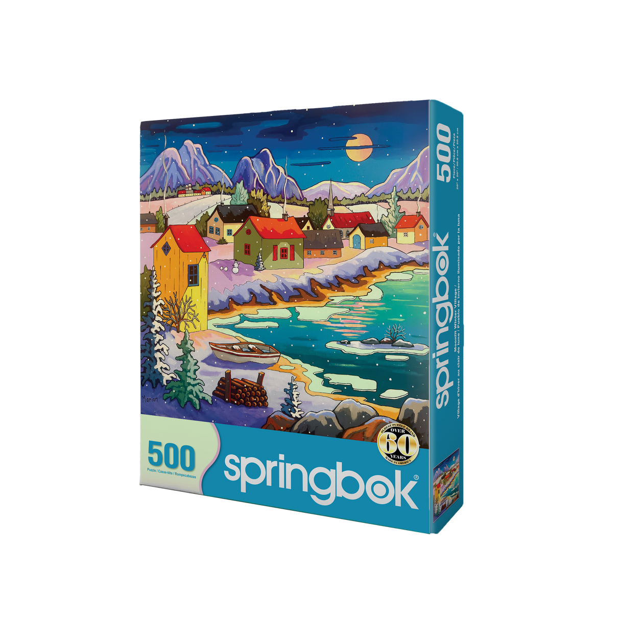 Springbok Moonlit Winter Village  Limited Release 500 Piece