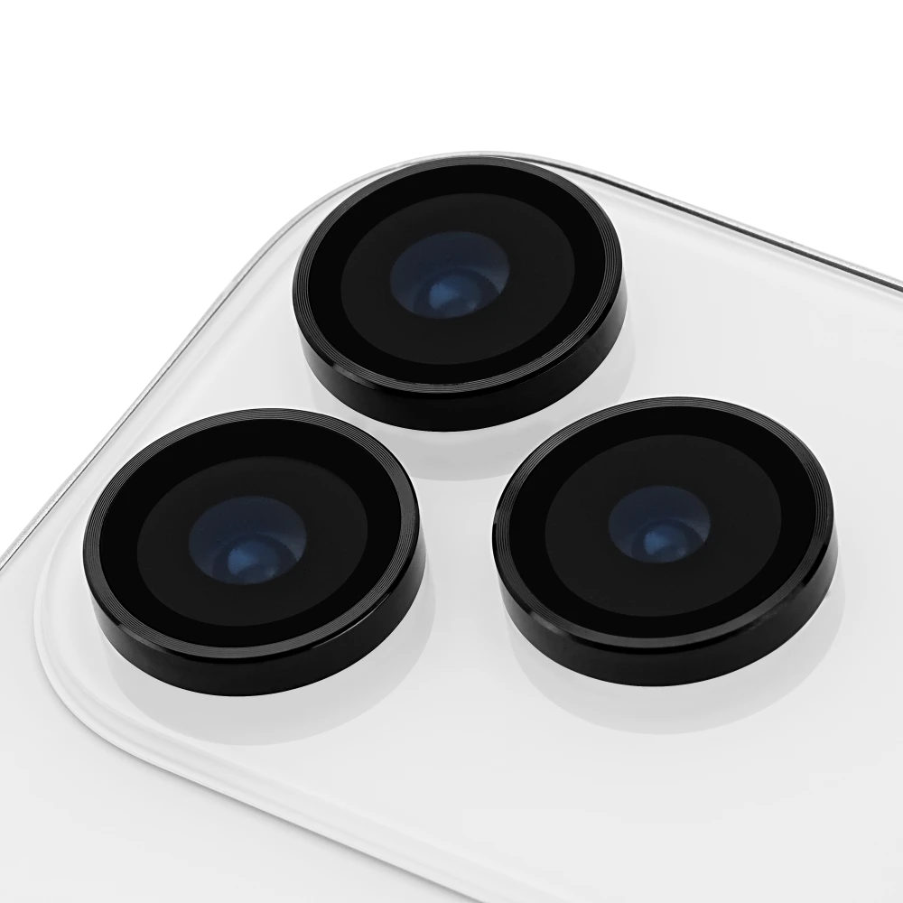 Case-Mate - Aluminum Camera Lens Glass Protector for iPhone 17 Pro Max / 17 Pro - Black