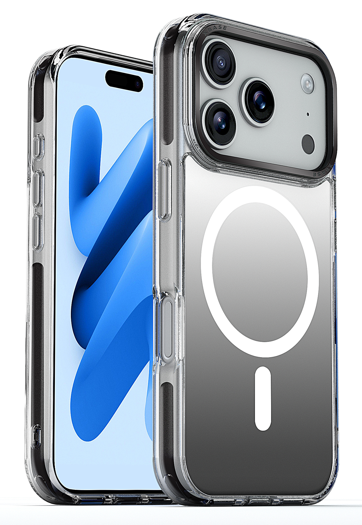 xBase iPhone 17 Pro - DuoHybrid MagSafe - Reinforced Protective Case - Silver Black