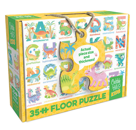 Cobble Hill Dinosaur Alphabet (35pc Floor Puzzle | Rope Handle)