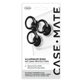 Case-Mate - Aluminum Camera Lens Glass Protector for iPhone 17 Pro Max / 17 Pro - Black