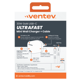 Ventev - 30W Mini Wall Charger and USB C to Apple Lightning Cable - White