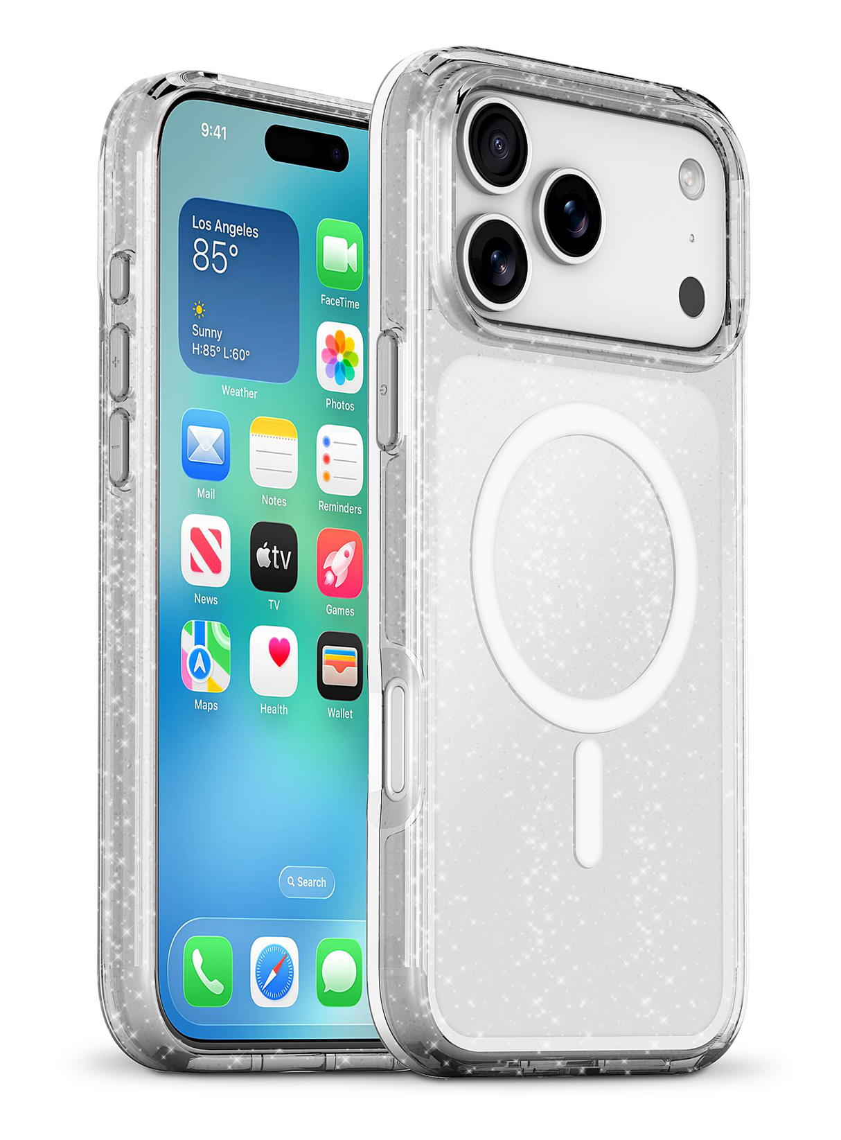 iPhone 17 Pro Sparkleline Series Light MagSafe Compatible Case - Silver