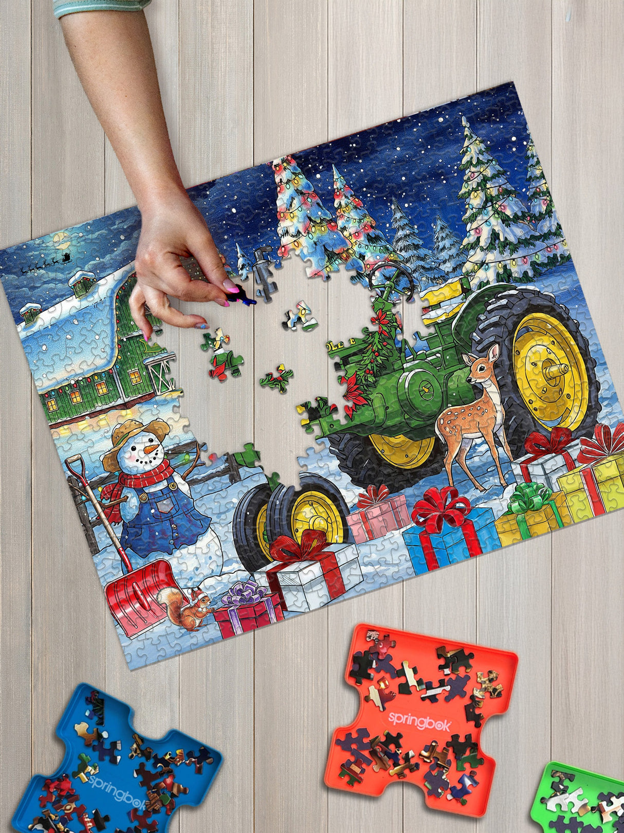 Springbok Festive Farm Surprise 500 Piece Jigsaw Puzzle
