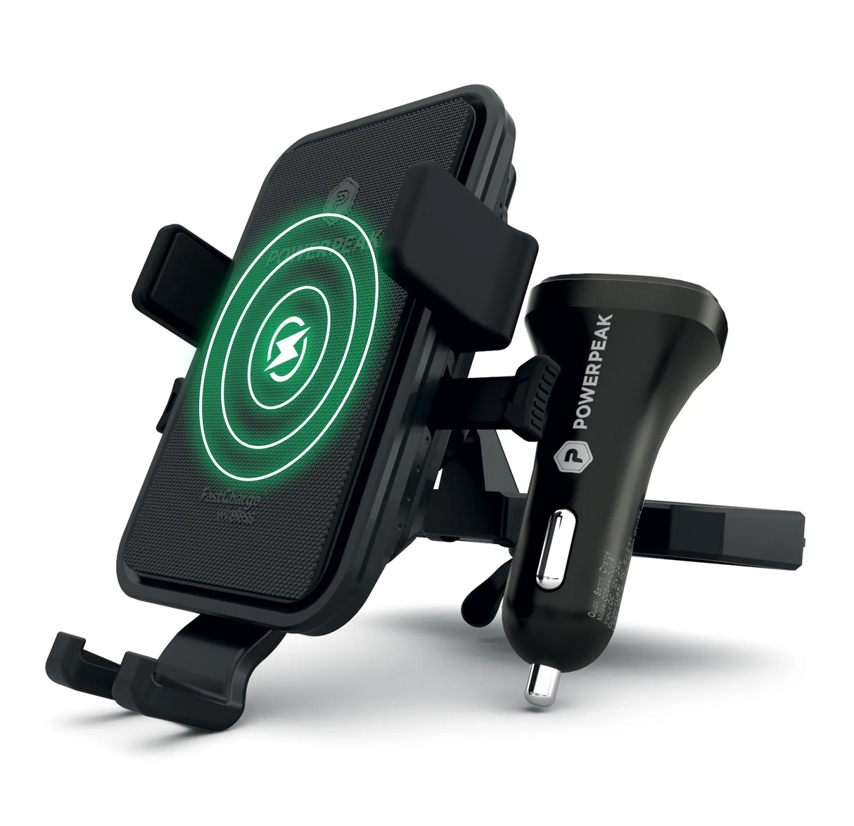 PowerPeak Wireless One-Touch Car Mount for CD Slot