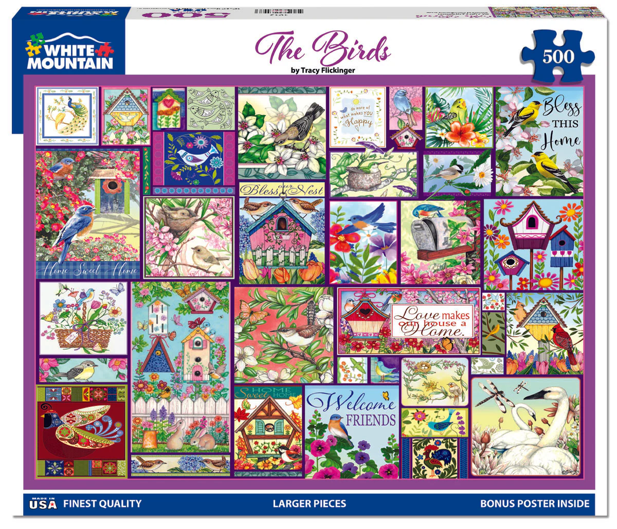 White Mountain Puzzles - The Birds (1913pz) - 500 Piece Jigsaw Puzzle