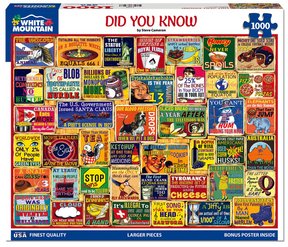 White Mountain Puzzles - Did You Know (1968pz) - 1000 Piece Jigsaw Puzzle