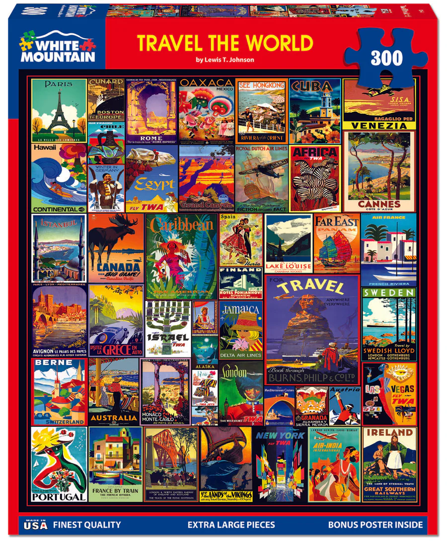 White Mountain Puzzles - Travel The World (2046pz) - 300 Piece Jigsaw Puzzle
