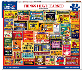 White Mountain Puzzles - Things I Have Learned (2062pz) - 1000 Piece Jigsaw Puzzle