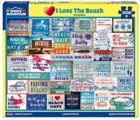 White Mountain Puzzles - I Love The Beach (2073pz) - 1000 Piece Jigsaw Puzzle