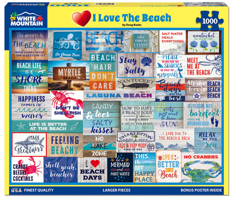 I Love The Beach (2073pz) - 1000 Piece Jigsaw Puzzle