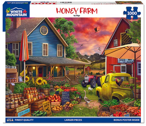 White Mountain Puzzles - Honey Farm (2099pz) - 1000 Piece Jigsaw Puzzle