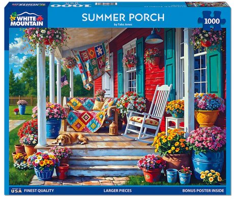 White Mountain Puzzles - Summer Porch (2106pz) - 1000 Piece Jigsaw Puzzle